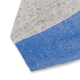 Gestreifte Krawatte aus Leinen - Blau-Grau - Thumbnail 2