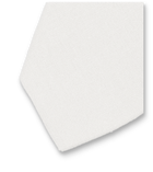 Weiße Krawatte aus Leinen - Thumbnail 2