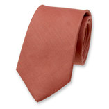 Terrakotta Krawatte aus Leinen - Thumbnail 1