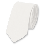 Weiße Krawatte aus Leinen - Thumbnail 1