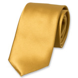 Satinkrawatte gold Polyester - Thumbnail 1