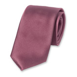 Satinkrawatte Mauve Polyester - Thumbnail 1