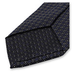 Schmale dunkelblaue Krawatte – Kreis - Thumbnail 3