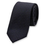 Schmale dunkelblaue Krawatte – Kreis - Thumbnail 1