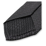 Schmale schwarze Krawatte – Kreis - Thumbnail 3