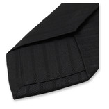 Schmal gestreifte Krawatte – Schwarz - Thumbnail 2