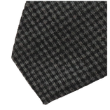 Wollkrawatte kariert schwarz/grau  - Thumbnail 2