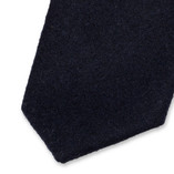 Schmale dunkelblaue Krawatte aus Wolle - Thumbnail 2
