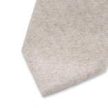 Schmale beige Krawatte aus Wolle - Thumbnail 2
