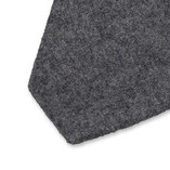 Schmale dunkelgraue Krawatte aus Wolle - Thumbnail 2