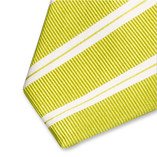 Lime gestreifte Krawatte XL - Thumbnail 2