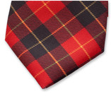 Weihnachtskrawatte Rot Kariert - Thumbnail 2