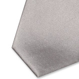 Extra schmale graue Satin-Krawatte - Thumbnail 2
