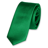 Super schmale Krawatte Grün - Thumbnail 1