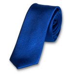 Super schmale Krawatte Königsblau - Thumbnail 1