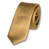 Super schmale Krawatte Gold - Thumbnail 1