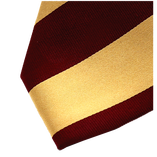 Krawatte Breite Streifen - bordeaux gelb - Thumbnail 2