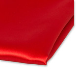 Tomatenrotes Einstecktuch Polyester Satin - Thumbnail 2