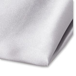 Graues Einstecktuch Polyester Satin - Thumbnail 2