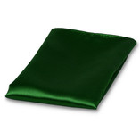 Smaragdgrüne Einstecktuch Polyester Satin - Thumbnail 1