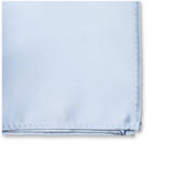 Babyblaues Einstecktuch Polyester Satin - Thumbnail 2