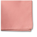 Braun-Rosa Einstecktuch Polyester Satin - Thumbnail 2