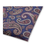 Paisley Einstecktuch Blau - Thumbnail 2