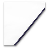 Weißes Einstecktuch - Dunkelblaues Detail - Thumbnail 2