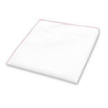 Weißes Einstecktuch – rosafarbenes Detail - Thumbnail 1