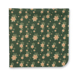 Weihnachts-Einstecktuch grün - Goldene Schneesterne - Thumbnail 1