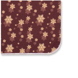 Weihnachts-Einstecktuch Bordeauxrot - Goldene Schneesterne - Thumbnail 2