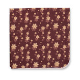 Weihnachts-Einstecktuch Bordeauxrot - Goldene Schneesterne - Thumbnail 1