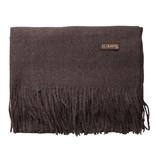 Dunkelgraue Melange Winterschal - Thumbnail 1