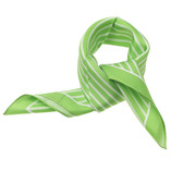 Gestreiftes Nickituch apfelgrün/ weiß  - Thumbnail 4