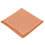 Gestreiftes Nickituch orange/ weiß  - Thumbnail 4