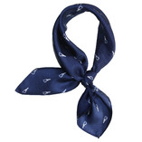 Dunkelblauer Seidenschal - Freiheit - Thumbnail 2