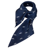 Dunkelblauer Seidenschal - Freiheit - Thumbnail 1