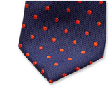 Krawatte Polka Dot Dunkelblau - Thumbnail 2