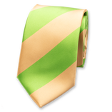 Krawatte Breite Streifen - Gold/Apfelgrün - Thumbnail 1