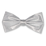 Herren Fliege silber Glitzer - Thumbnail 1