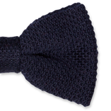 Dunkelblaue Strickfliege - Thumbnail 2