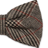 Karierte Wollfliege schwarz/ braun - Thumbnail 2