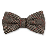 Karierte Wollfliege schwarz/ braun - Thumbnail 1