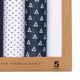 Herrentaschentücher - Blau- Weiß - Thumbnail 2