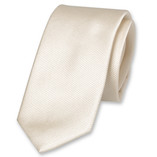 Schmale Krawatte Creme - Thumbnail 1