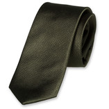 Schmale Krawatte Dunkelgrün - Thumbnail 1