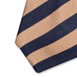 Streifenkrawatte beige/dunkelblau - Thumbnail 2