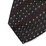 Business Krawatte schwarz/rot/grau - Thumbnail 2