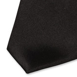 Schwarze Satin Krawatte - Thumbnail 2