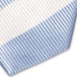 Krawatte Breite Streifen - blau weiß - Thumbnail 2